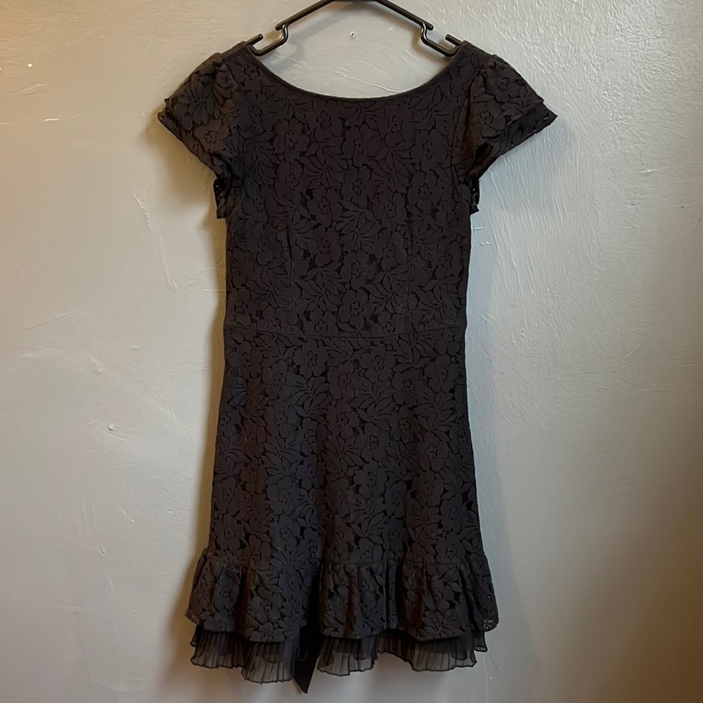 Black lace A-line dress - size S